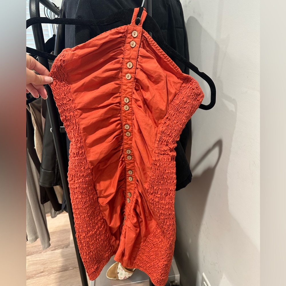 Free People Coral bodycon dress
